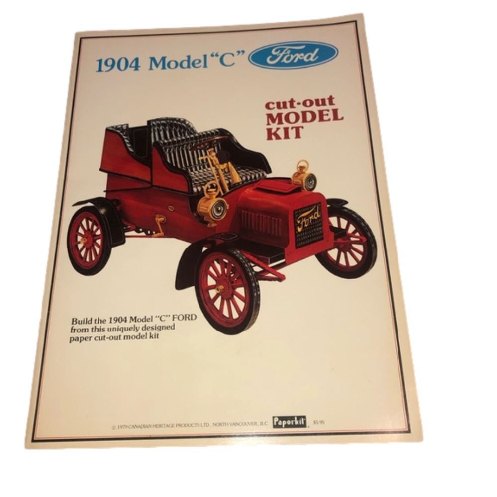 VTG 70s Ford 1904 Model C Cut Out Model Kit 1979 Canadian Heritage Products